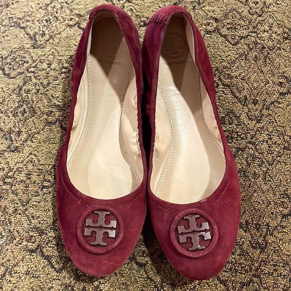 Tory Burch burgundy flats